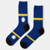 Nauru-Flagge Socken (Linkes Detail)