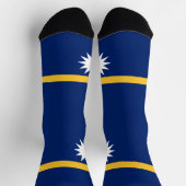 Nauru-Flagge Socken (Oben)