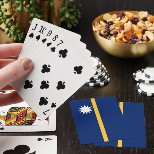 Nauru-Flagge Spielkarten (In Situ)