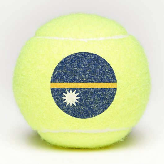 Nauru-Flagge Tennisbälle (Vorderseite)