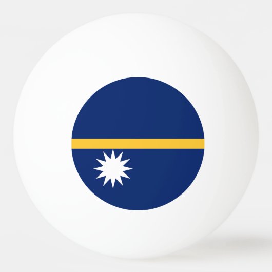 Nauru-Flagge Tischtennisball (Vorderseite)