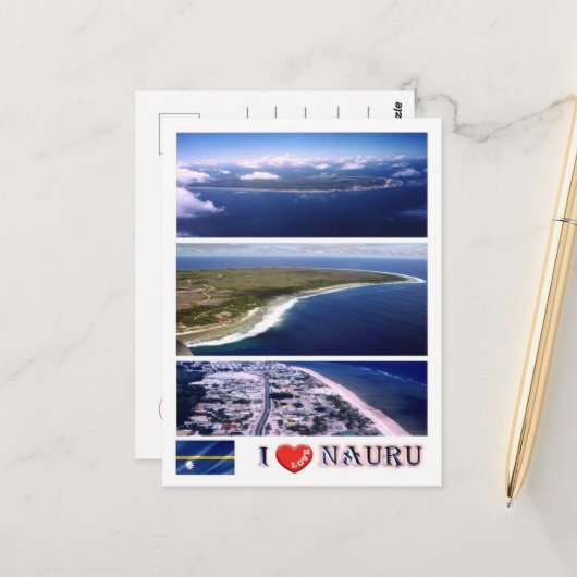 Nauru - I Liebe - Postkarte (Vorderseite/Rückseite Beispiel)
