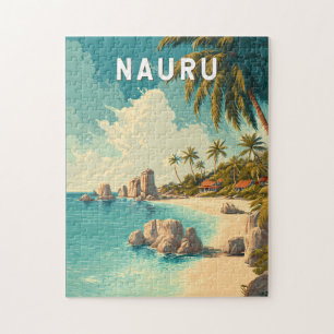 Nauru Illustration Reise Kunst Vintage Puzzle