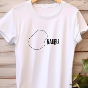 Nauru Landkarte Kontur Nauruan Border Land T-Shirt