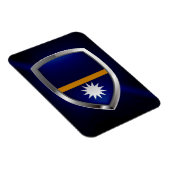 Nauru Metallic Emblem Magnet (Rechte Seite)