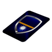 Nauru Metallic Emblem Magnet (Linke Seite)