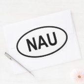 Nauru "NAU" Ovaler Aufkleber (Umschlag)