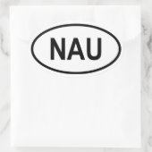 Nauru "NAU" Ovaler Aufkleber (Tasche)