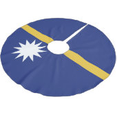Nauru Polyester Weihnachtsbaumdecke (Schrägansicht)