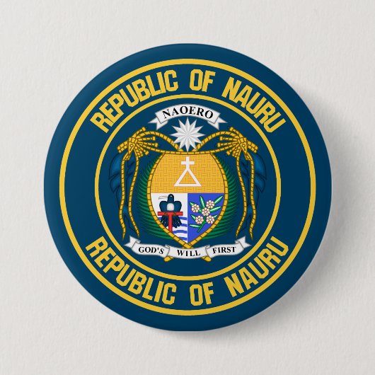 Nauru Round Emblem Button (Vorderseite)