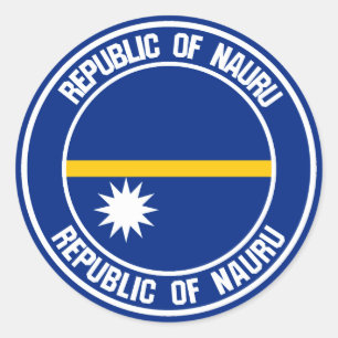 Nauru Round Emblem Runder Aufkleber