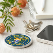 Nauru Round Emblem Schlüsselanhänger (Seite)