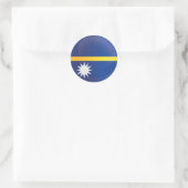 Nauru Round Icon Flag Runder Aufkleber (Tasche)