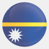 Nauru Round Icon Flag Runder Aufkleber (Vorderseite)