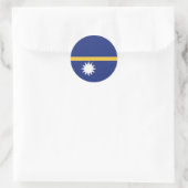 Nauru Runder Aufkleber (Tasche)
