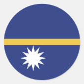 Nauru Runder Aufkleber (Vorderseite)