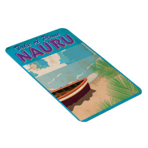 Nauru Vintage Travel Poster Magnet