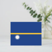 Naurusche Flagge, Flagge von Nauru Postkarte (Stehend Vorderseite)