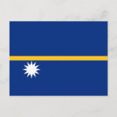 Naurusche Flagge, Flagge von Nauru Postkarte (Vorderseite)