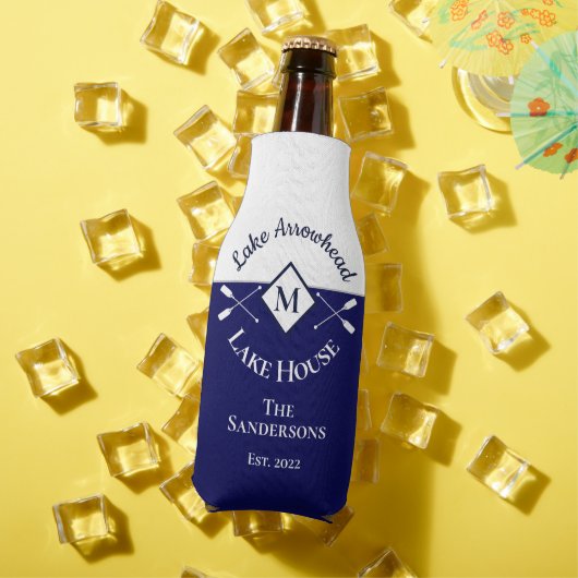 Nausea Blue White Monogram Lake House Flaschenkühler (In Situ Sommer)