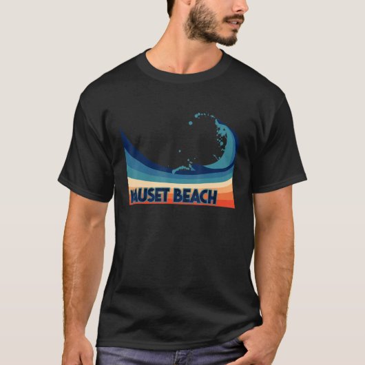 Nauset Beach Cape Cod Retro Surf Sailing & Fishin T-Shirt (Vorderseite)