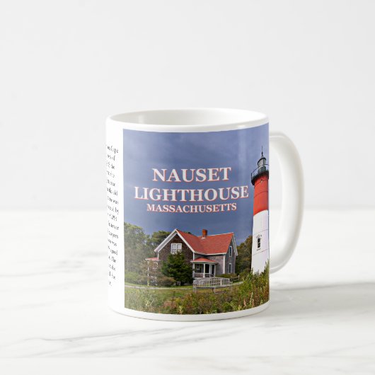 Nauset Leuchtturm, Cape Cod, Massachusetts-Tasse Kaffeetasse (VorderseiteRechts)