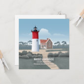 Nauset Leuchtturm Karte (Vorderseite/Rückseite Beispiel)