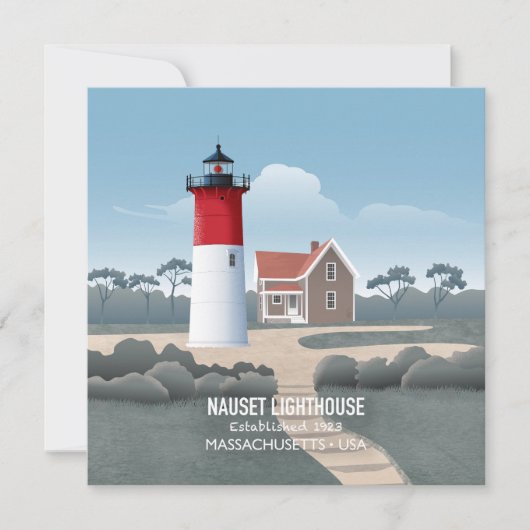Nauset Leuchtturm Karte (Vorderseite)