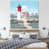 Nauset Leuchtturm Leinwanddruck (Insitu (Schlafzimmer))