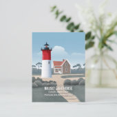 Nauset Leuchtturm Postkarte (Stehend Vorderseite)