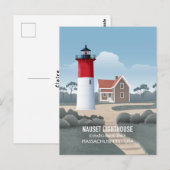 Nauset Leuchtturm Postkarte (Vorne/Hinten)