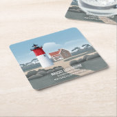 Nauset Leuchtturm Rechteckiger Pappuntersetzer (angewinkelt)