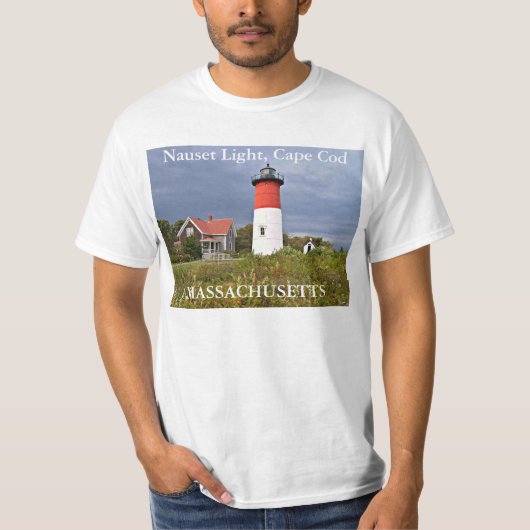 Nauset Licht, Cape Cod, Massachusetts-Leuchtturm T-Shirt (Vorderseite)
