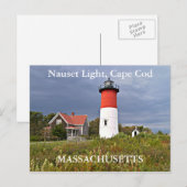 Nauset Light, Cape Cod, Massachusetts Postkarte (Vorne/Hinten)