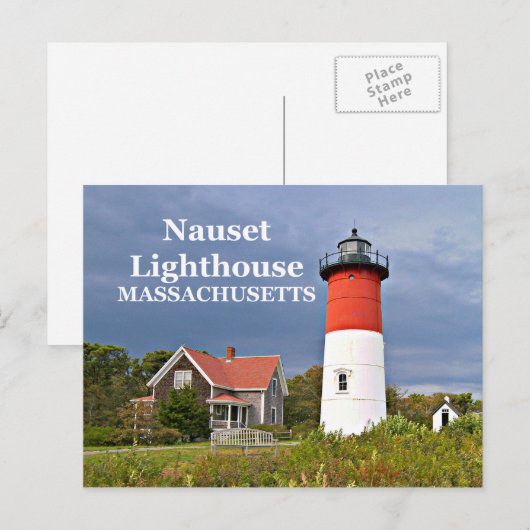 Nauset Light, Cape Cod, Massachusetts Postkarte (Vorne/Hinten)
