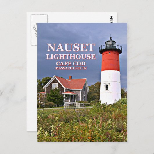 Nauset Light, Cape Cod, Massachusetts Postkarte (Vorne/Hinten)