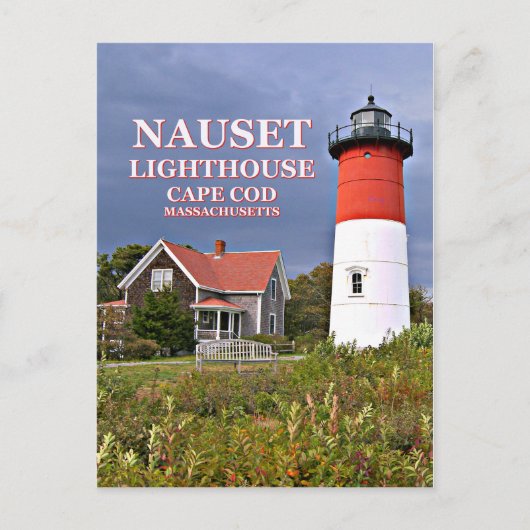Nauset Light, Cape Cod, Massachusetts Postkarte (Vorderseite)