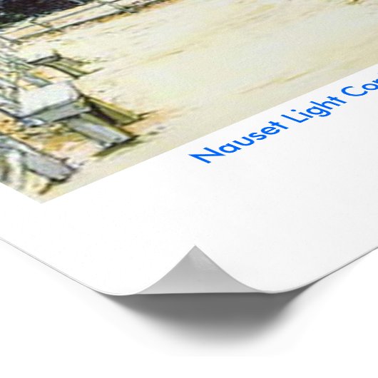 Nauset Light Conferring mit dem Mond Poster (Ecke)