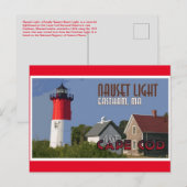 Nauset Light Vintage Postkarte (Vorne/Hinten)