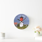 Nauset Lighthouse, Cape Cod MA Wall Clock Runde Wanduhr (Zuhause)
