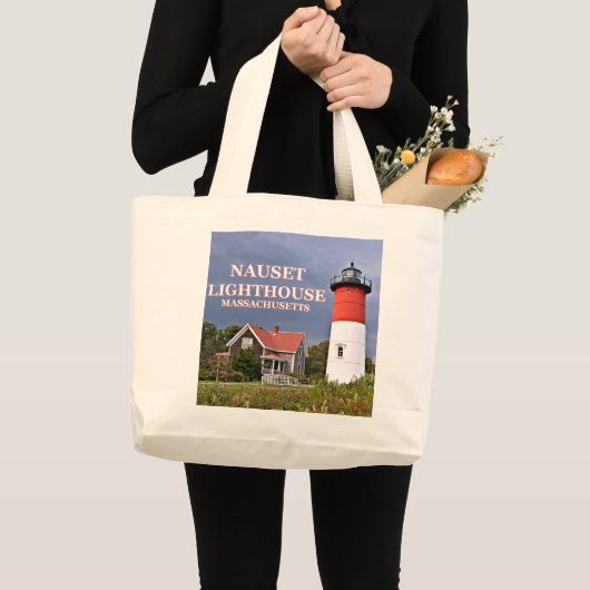 Nauset Lighthouse, Cape Cod Massachusetts Tote Bag Jumbo Stoffbeutel (Vorderseite (Produkt))