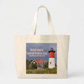 Nauset Lighthouse, Cape Cod Massachusetts Tote Bag Jumbo Stoffbeutel (Vorne)
