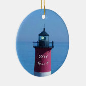 Nauset Lighthouse Dated Cape Cod Christmas Keramik Ornament (Rechts)
