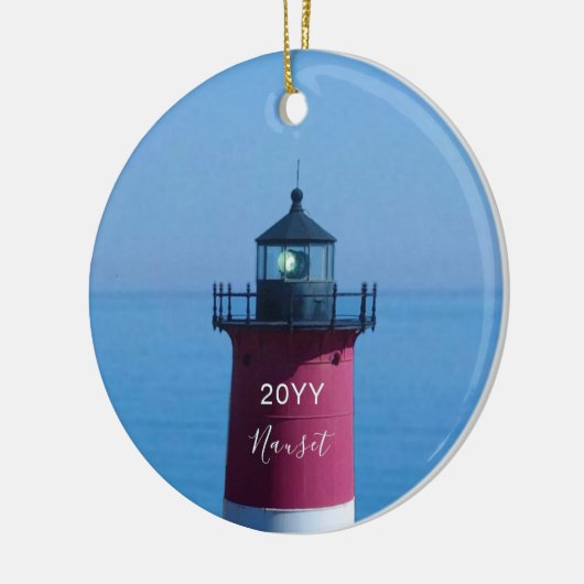 Nauset Lighthouse Dated Cape Cod Christmas Keramik Ornament (Links)