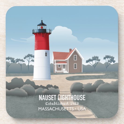 Nauset Lighthouse Getränkeuntersetzer (Vorderseite)