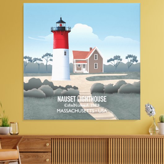 Nauset Lighthouse Leinwanddruck (Insitu (Wohnzimmer))