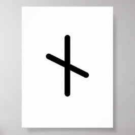 NAUTHIZ Nordische Rune (Notwendigkeit, Bedürfnis) Poster