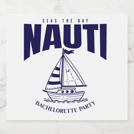 nauti bachelorette party last sail schaumweinetikett (Einzelnes Label)
