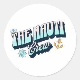 nauti bachelorette party runder aufkleber