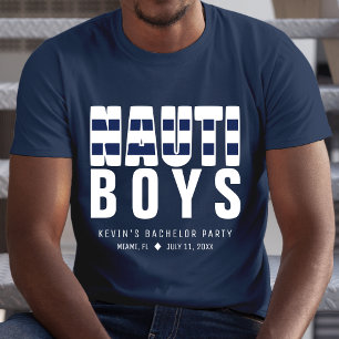 Nauti Boys Nautical Lustiger Junggesellenabschied T-Shirt